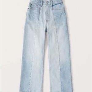 Abercrombie Ultra High Rise Cropped Wide Leg Jean